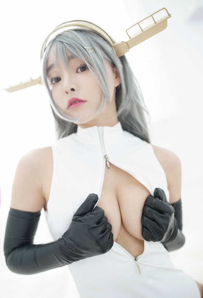 舰娘cosplay柳侑绮大胆开胸泳衣版